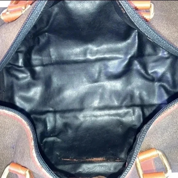 Vintage Fendi Brown Leather and PVC Boston Bag - Picture 8 of 16